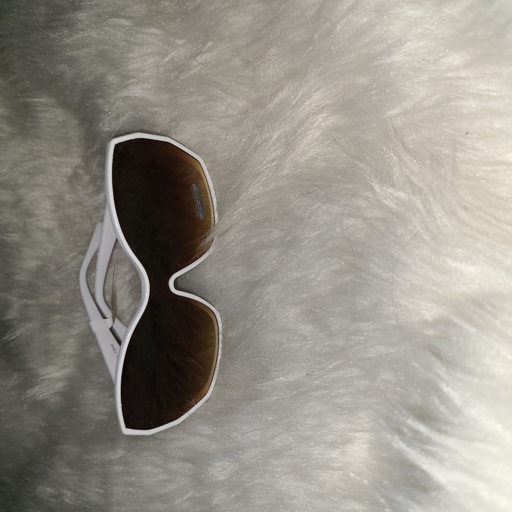 Sunglasses lightweight White Plastic Brown Lens